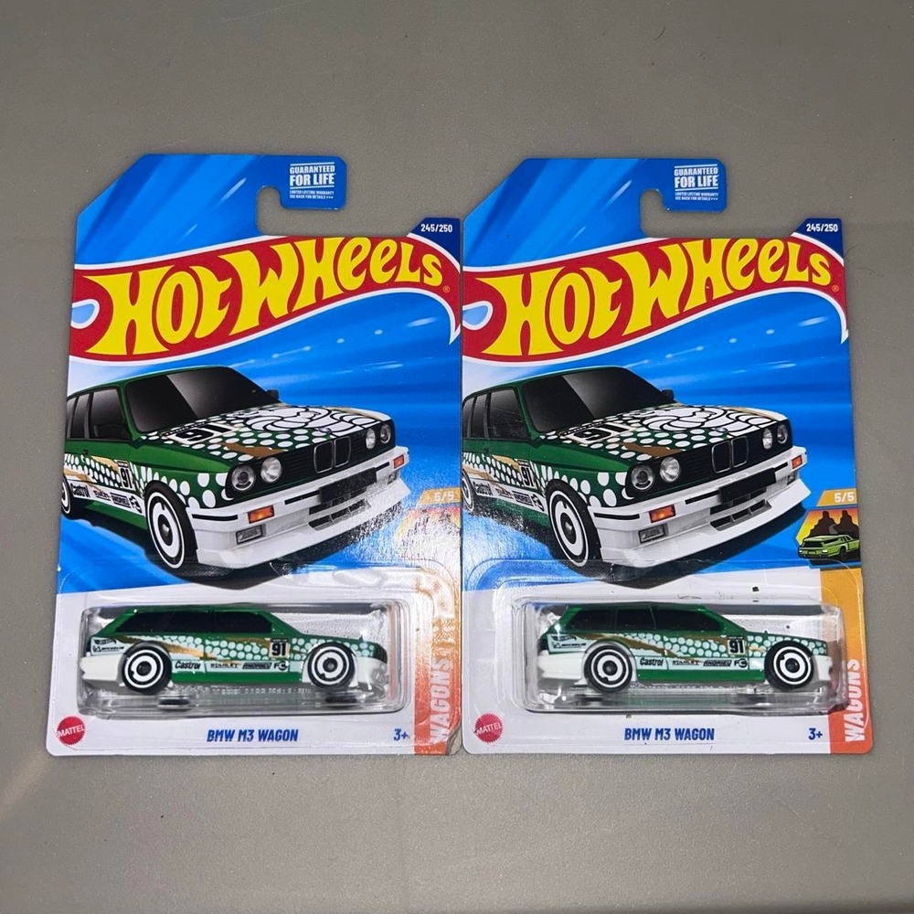 Hot Wheels BMW M3 Wagon Green/White Diecast 2 Car Lot Bundle STH